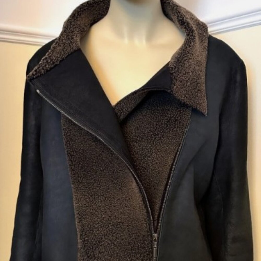 BLUE DUCK genuine shearling sheepskin coat